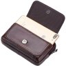 Мужская горизонтальная сумка-чехол для смартфона из натуральной коричневой кожи Bull (19697) - 4