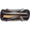 Черная сумка из качественной кожи морского ската на молнии STINGRAY LEATHER (024-18610) - 4