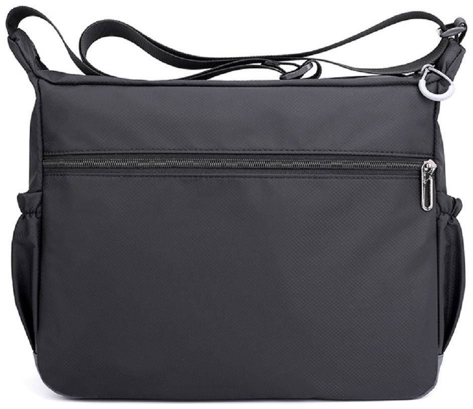 Текстильная женская сумка мессенджер черного цвета Confident 90777 фото №3 Текстильная женская сумка мессенджер черного цвета Confident 90777 modnotak фото №3