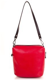 Компактная женская сумка из качественной зернистой кожи Desisan 81177 Красная