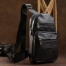 Компактная кожаная мужская сумка-слинг через плечо Vintage (20000) - 7