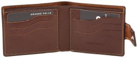 Мужское портмоне коричнево-рыжего цвета Grande Pelle (13247)