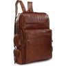 Оригінальний рюкзак з натуральної шкіри коричневого кольору VINTAGE STYLE (14156) - 1