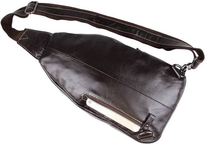 Сумка рюкзак на одне плече з оригінальним клапаном під рептилію VINTAGE STYLE (14559)