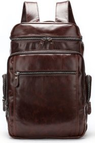 Вместительный мужской рюкзак коричневого цвета VINTAGE STYLE (14892)