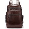 Місткий чоловічий рюкзак коричневого кольору VINTAGE STYLE (14892) - 1