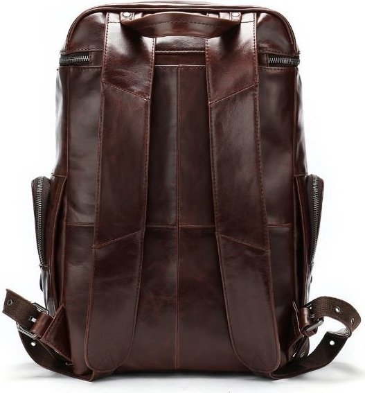 Вместительный мужской рюкзак коричневого цвета VINTAGE STYLE (14892)