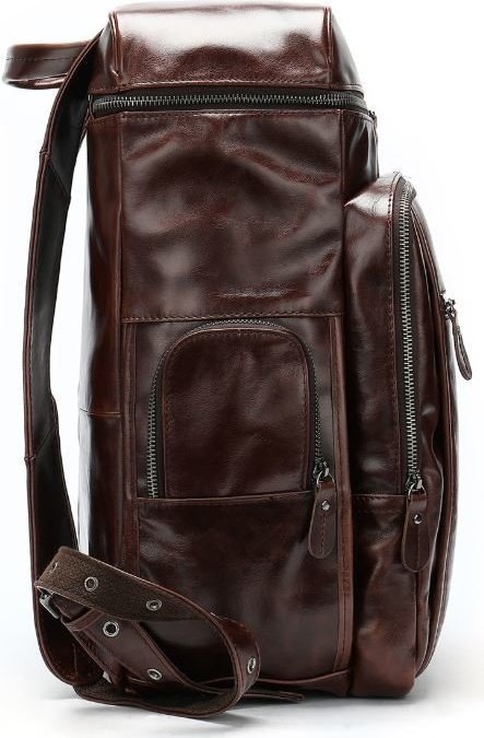 Місткий чоловічий рюкзак коричневого кольору VINTAGE STYLE (14892)