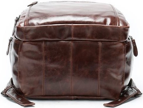 Місткий чоловічий рюкзак коричневого кольору VINTAGE STYLE (14892)