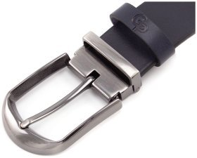 Мужской ремень темно-синего цвета из гладкой кожи Grande Pelle (31225)