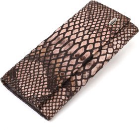 Модний жіночий гаманець із натуральної шкіри з тисненням під змію CANPELLINI (2421713)