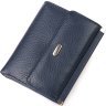 Синій жіночий гаманець середнього розміру із фактурної шкіри з монетницею CANPELLINI (2421813) - 1