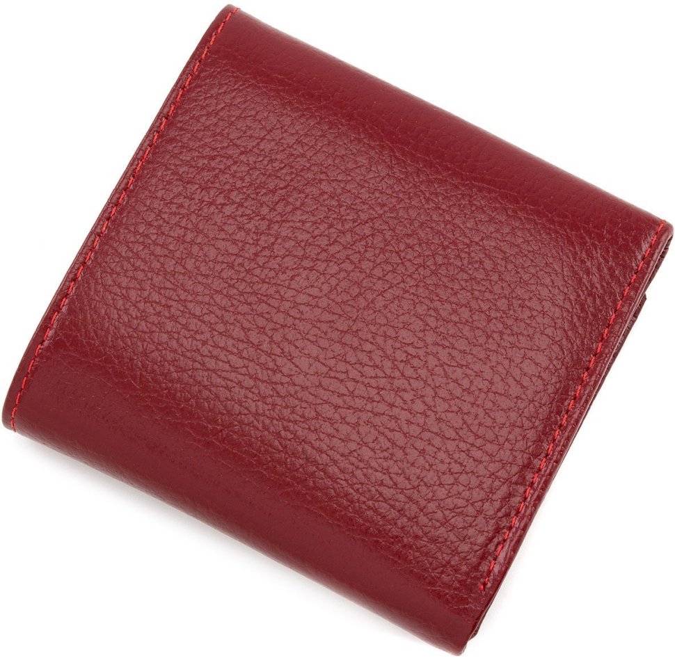 Жіночий шкіряний гаманець червоного кольору з монетницьою Tony Bellucci (10616)