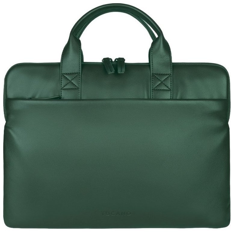 Стильная сумка для ноутбука из нейлона зеленого цвета с плечевым ремнем Tucano Isotta 103577 modnotak фото №1