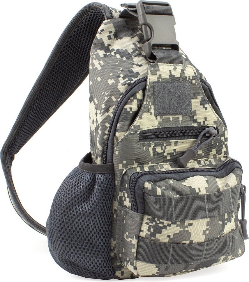 Тактична текстильна військова сумка-слінг з маскувальним принтом Піксель - MILITARY STYLE (21969)