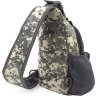 Тактическая текстильная военная сумка-слинг с маскировочным принтом Пиксель - MILITARY STYLE (21969) - 3