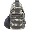 Тактическая текстильная военная сумка-слинг с маскировочным принтом Пиксель - MILITARY STYLE (21969) - 4