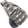 Тактическая текстильная военная сумка-слинг с маскировочным принтом Пиксель - MILITARY STYLE (21969) - 5