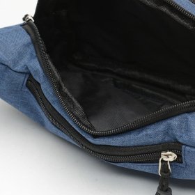 Горизонтальна чоловіча сумка-бананка синього кольору з поліестеру Monsen (22126)