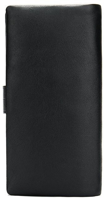 Добротний чоловічий гаманець-клатч із чорної шкіри з фіксацією на хлястик Bexhill (21510)