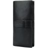 Добротний чоловічий гаманець-клатч із чорної шкіри з фіксацією на хлястик Bexhill (21510) - 7