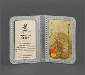 Серая обложка для водительских прав из высококачественной кожи BlankNote (12223)