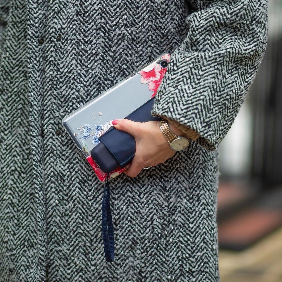 Мини зонт женский Fulton Tiny-1 L500 Navy (Складной, механика, однотонного синего цвета) 93777 modnotak фото №4