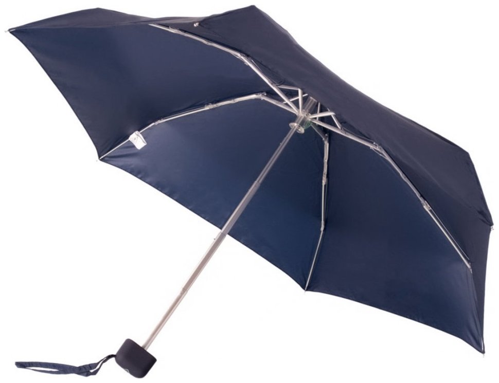 Мини зонт женский Fulton Tiny-1 L500 Navy (Складной, механика, однотонного синего цвета) 93777 modnotak фото №6