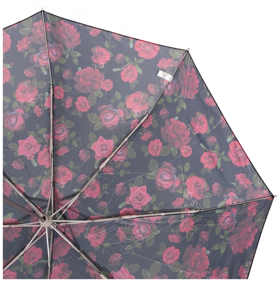 Женский зонт Fulton Minilite-2 L354 Dark Romance (механика, черный с красными розами) 94077 modnotak фото №6