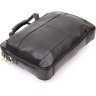 Черная мужская сумка для ноутбука из мягкой кожи Vintage (20390) - 3