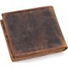 Коричневе чоловіче портмоне з вінтажній шкіри з безліччю відділень Vintage (14222) - 2