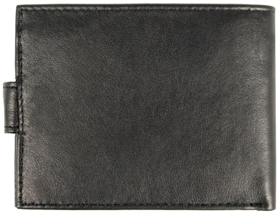 Чоловіче портмоне з натуральної шкіри із RFID-захистом на кнопці Ridgeback JBNC 94277 чорного кольору фото №2 Чоловіче портмоне з натуральної шкіри із RFID-захистом на кнопці Ridgeback JBNC 94277 чорного кольору modnotak фото №2