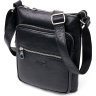 Чорна чоловіча сумка-планшет на плече із натуральної шкіри високої якості KARYA (2417287) - 1