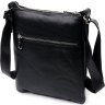 Черная мужская сумка-планшет на плечо из натуральной кожи высокого качества KARYA (2417287) - 2