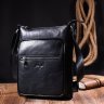 Чорна чоловіча сумка-планшет на плече із натуральної шкіри високої якості KARYA (2417287) - 9