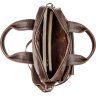 Мужская коричневая сумка из натуральной кожи большого размера SHVIGEL (11168) - 5