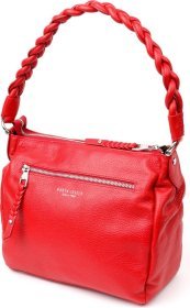 Красная женская сумка из натуральной кожи с одной лямкой KARYA (2420863)