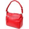 Червона сумка жіноча з натуральної шкіри з однією лямкою KARYA (2420863) - 2