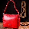 Красная женская сумка из натуральной кожи с одной лямкой KARYA (2420863) - 10