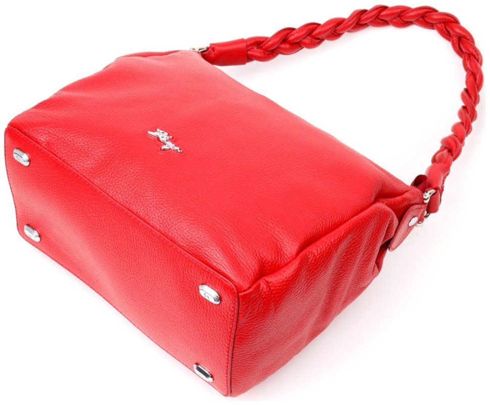 Красная женская сумка из натуральной кожи с одной лямкой KARYA (2420863) modnotak фото №27