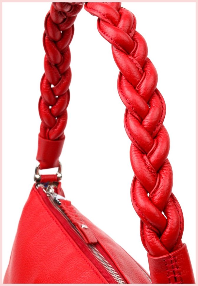 Красная женская сумка из натуральной кожи с одной лямкой KARYA (2420863) modnotak фото №32
