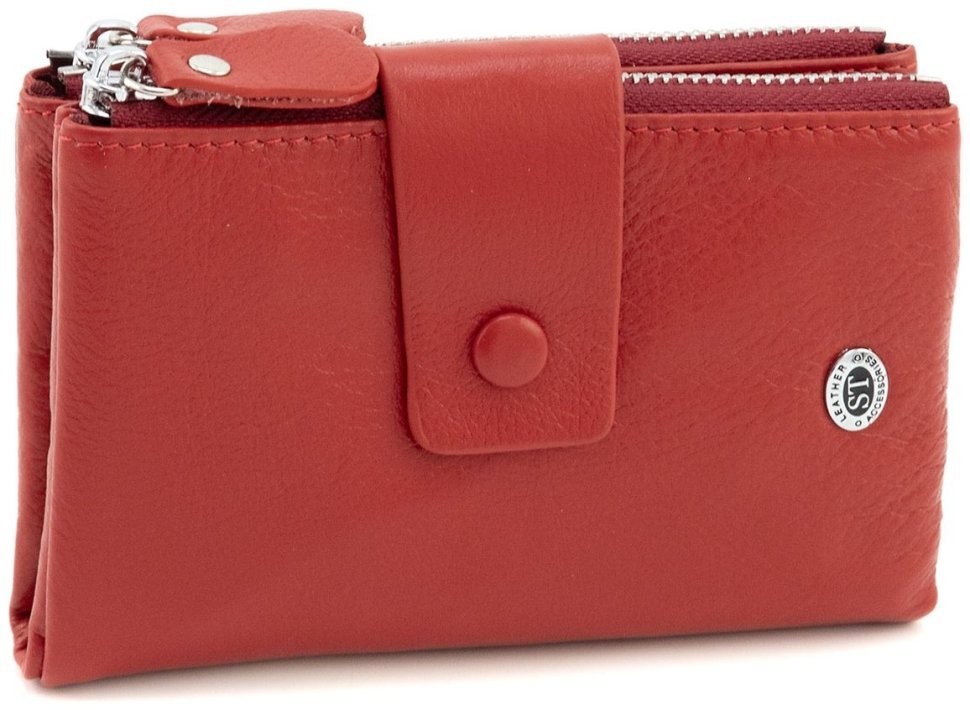 Жіноче шкіряне портмоне червоного кольору ST Leather 94577 modnotak фото №1