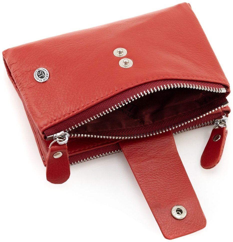 Жіноче шкіряне портмоне червоного кольору ST Leather 94577 modnotak фото №6