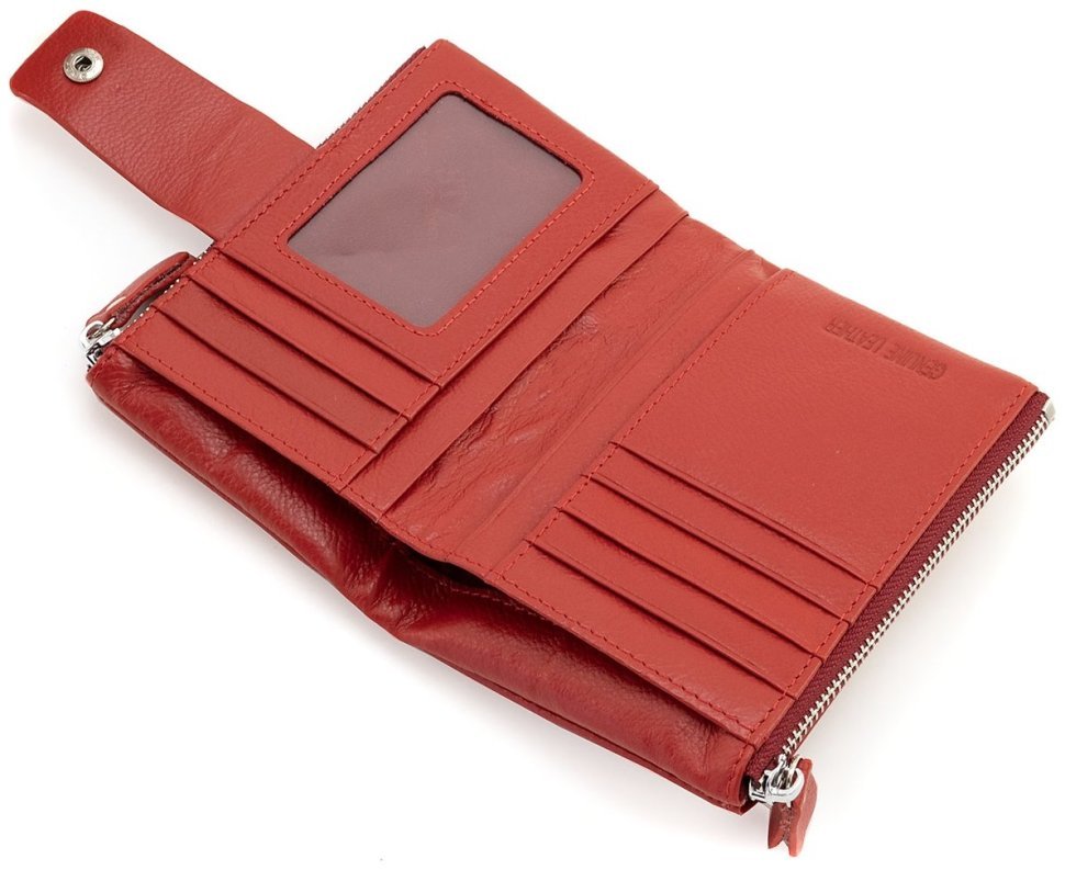 Жіноче шкіряне портмоне червоного кольору ST Leather 94577 modnotak фото №7