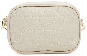 Стильная женская сумка из натуральной кожи бежевого цвета Borsa Leather 94677