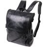 Кожаный рюкзак черного цвета с отсеком под ноутбук Vintage 2422249 - 1