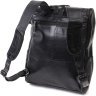 Шкіряний рюкзак чорного кольору з відсіком під ноутбук Vintage 2422249 - 2