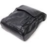 Шкіряний рюкзак чорного кольору з відсіком під ноутбук Vintage 2422249 - 3
