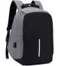 Черно-серый текстильный мужской рюкзак для ноутбука Tiding Bag (21256) - 1
