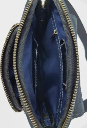 Стильная мужская сумка через плечо синего цвета VATTO (11719) - 2